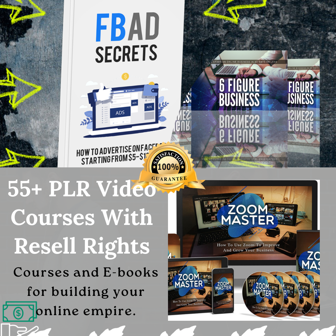 55  PLR Video Courses With Resell Rights Digital Royalty Design