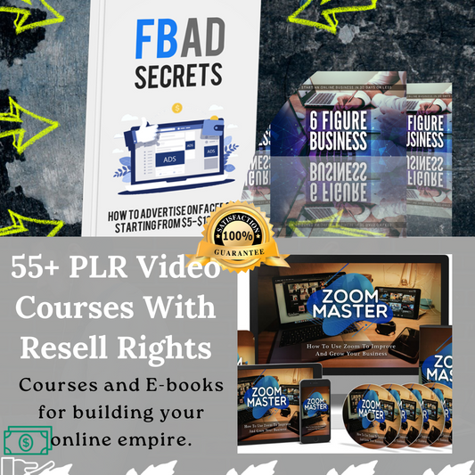55+ PLR Video Courses With Resell Rights
